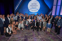 Some of the more than 400 Carrier President's Award recipients. Some of the more than 400 Carrier President's Award recipients.