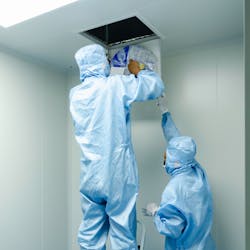 Changing HEPA filters requires protective clothing. Changing HEPA filters requires protective clothing.