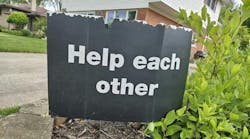 Battered, but still standing on July 16, 2024. Sign by J.B. Daniel. Battered, but still standing on July 16, 2024. Sign by J.B. Daniel.