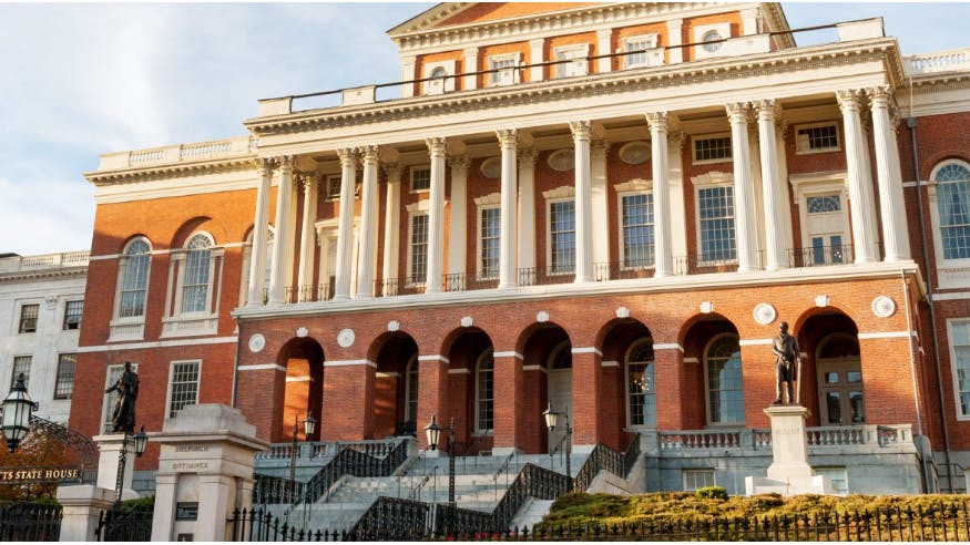 The Massachusetts State House in Boston.