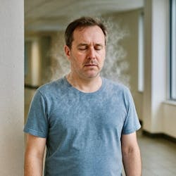 Figure 1. Evaporation of perspiration accounts for about 30% of our body’s heat loss. Figure 1. Evaporation of perspiration accounts for about 30% of our body’s heat loss.