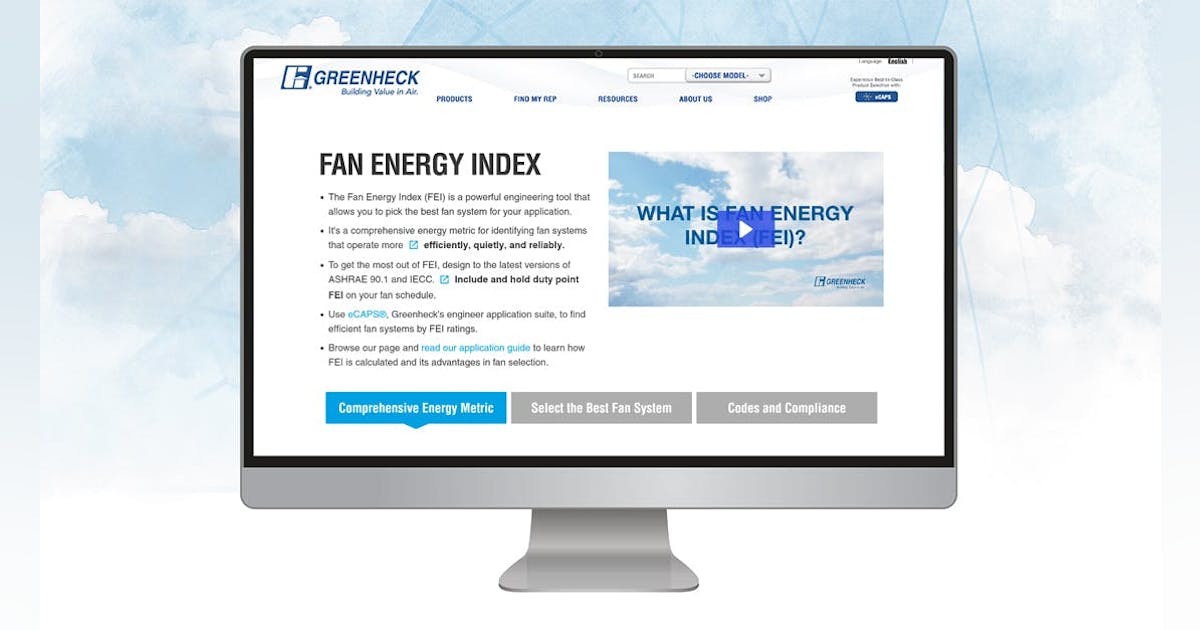 Greenheck Launches Fan Energy Index Resource
