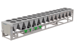 The Pathfinder AWV-C fan deck and AWM Chiller, each offering next-generation advancements in cooling performance. The AWV-C enhances condenser airflow by 20% through its innovative single-component design, while the AWM Chiller combines oil-free magnetic bearing technology and a next-gen fan deck for unparalleled operation in high ambient temperatures up to 135° F. The Pathfinder AWV-C fan deck and AWM Chiller, each offering next-generation advancements in cooling performance. The AWV-C enhances condenser airflow by 20% through its innovative single-component design, while the AWM Chiller combines oil-free magnetic bearing technology and a next-gen fan deck for unparalleled operation in high ambient temperatures up to 135° F.