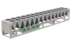 The Pathfinder AWV-C fan deck and AWM Chiller, each offering next-generation advancements in cooling performance. The AWV-C enhances condenser airflow by 20% through its innovative single-component design, while the AWM Chiller combines oil-free magnetic bearing technology and a next-gen fan deck for unparalleled operation in high ambient temperatures up to 135° F. The Pathfinder AWV-C fan deck and AWM Chiller, each offering next-generation advancements in cooling performance. The AWV-C enhances condenser airflow by 20% through its innovative single-component design, while the AWM Chiller combines oil-free magnetic bearing technology and a next-gen fan deck for unparalleled operation in high ambient temperatures up to 135° F.