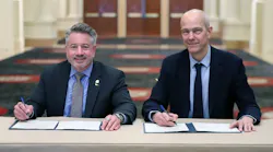 ASHRAE President Bill McQuade and UNEP’s OzonAction Head Jim Curlin signed the two-year work plan at ASHRAE's Winter Conference in Las Vegas this month.