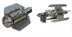 Aqua Power 700 Specialty Nozzle (left); Supernova 4000 Chain Cutter Nozzle (right). Aqua Power 700 Specialty Nozzle (left); Supernova 4000 Chain Cutter Nozzle (right).