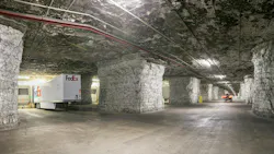 Tunnels fan in several directions, carrying truck traffic throughout the vast complex. Tunnels fan in several directions, carrying truck traffic throughout the vast complex.