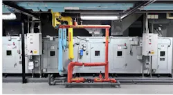 Air Handling Unit No. 7 and the surrounding mechanical infrastructure at Lincoln Center, New York City. The unit served as the test platform for the controlled field study comparing MERV 16 filtration against a hybrid MERV 13 plus plasma-field ionization configuration.